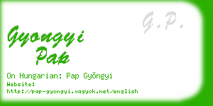 gyongyi pap business card